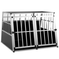 Cutie de transport pentru câini XXL 97x90x70cm aluminiu
