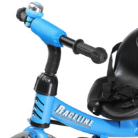Tricicletă pentru copii Raceline, albastră, metal, bară de împingere