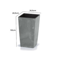 Ghiveci de flori cu aspect de beton gri 26L