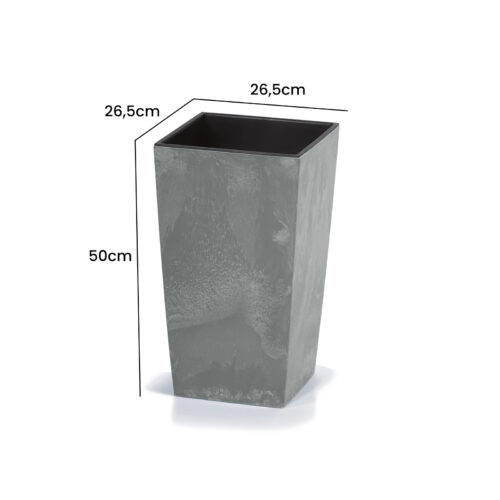 Ghiveci de flori cu aspect de beton gri 26L
