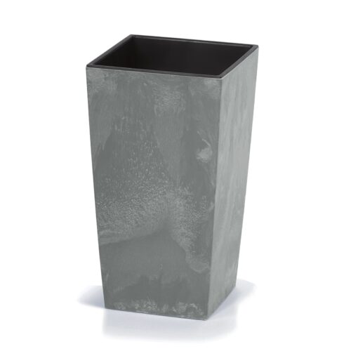 Ghiveci de flori cu aspect de beton gri 49L