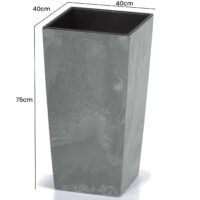 Ghiveci de flori cu aspect de beton gri 91L