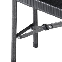 Bănci Malmö din ratan, set de 2, negre, 180 cm