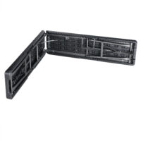 Bănci Malmö din ratan, set de 2, negre, 180 cm