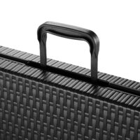 Bănci Malmö din ratan, set de 2, negre, 180 cm