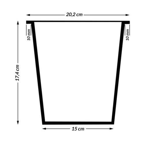 Ghiveci de flori din poliratan gri 95x27x60cm