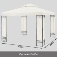 Pavilion cremă Lorca 3x3m protecție UV 50+