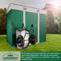 Roabă cu 2 roți galvanizate, anvelope pneumatice, capacitate de încărcare 150 kg, capacitate 100 l