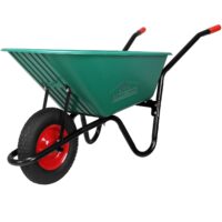 Roabă cu recipient din plastic 100L, anvelope pneumatice Ø40cm, capacitate de încărcare 250kg
