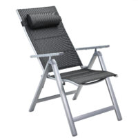 de_108765d_5.jpg Scaun de grădină pliabil cu spătar înalt Bern Premium, set de 2, argintiu, aluminiu, tapițat și reglabil