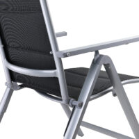 de_108765d_6.jpg Scaun de grădină pliabil cu spătar înalt Bern Premium, set de 2, argintiu, aluminiu, tapițat și reglabil