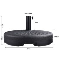 Suport pentru umbrele antracit Ø57cm
