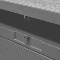 Ladă de grădină Woody 280L, aspect lemn gri, impermeabilă