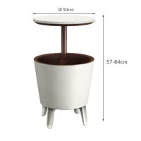 Răcitor de băuturi alb/maro Ø50cm 30L