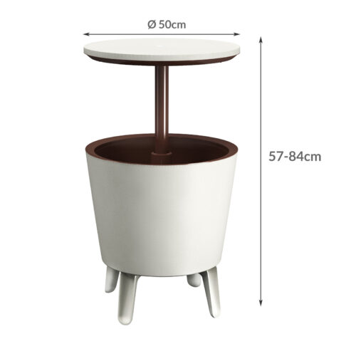 Răcitor de băuturi alb/maro Ø50cm 30L