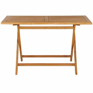 Masă de grădină Bari din lemn de tec, 125x60x75cm, pliabilă