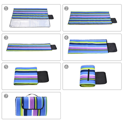 Pătură de picnic cu dungi 2x2m