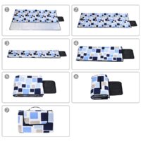 Pătură de picnic pătrată/albastru 2x2m