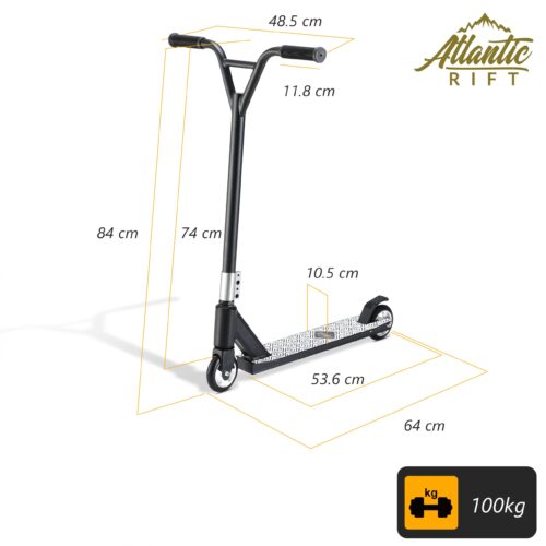 Trotinetă acrobatică Tundra Premium Negru/Alb