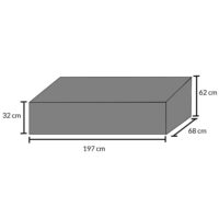 Husă pentru mobilier de grădină, verde, 197x68x32/62cm