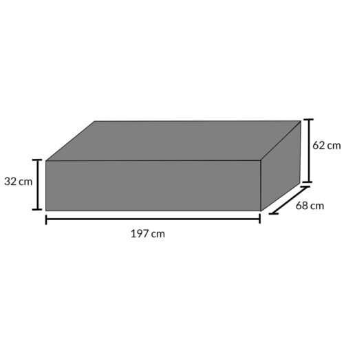 Husă pentru mobilier de grădină, verde, 197x68x32/62cm