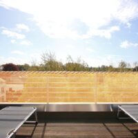 Paravan de intimitate pentru balcon, bej, 1,4x10m