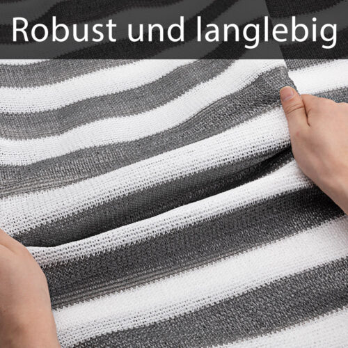 Paravan de intimitate pentru balcon gri/alb 1,2x10m