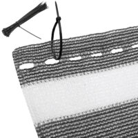 Paravan de intimitate pentru balcon gri/alb 1,2x10m