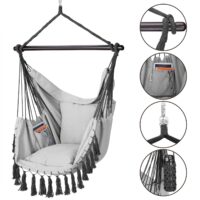 Scaun suspendat, gri deschis, 170x100x150cm