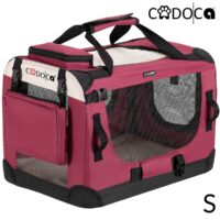Geanta pliabilă pentru câini S 50x34x36cm Roșu închis