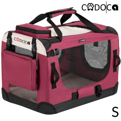Geanta pliabilă pentru câini S 50x34x36cm Roșu închis