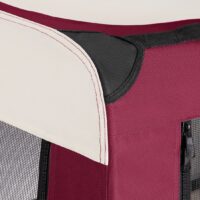 Geanta pliabilă pentru câini S 50x34x36cm Roșu închis