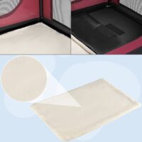 Geanta pliabilă pentru câini S 50x34x36cm Roșu închis