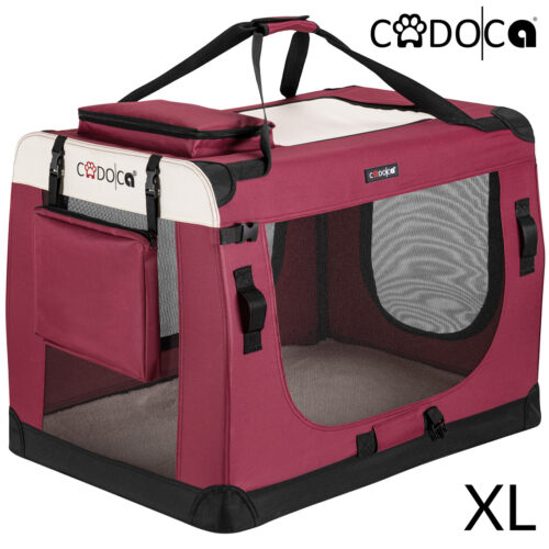 Geantă pliabilă pentru câini XL 82x58x58cm Roșu închis