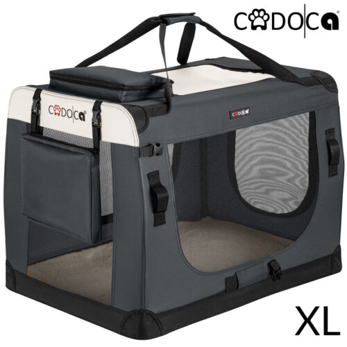 Cușcă pliabilă pentru câini XL 82x58x58cm Antracit