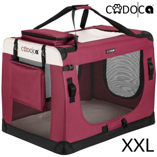 Geanta pliabilă pentru câini XXL 90x60x66cm Roșu închis