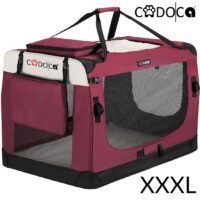 Geanta pliabilă pentru câini XXXL 101x70x70cm Roșu închis