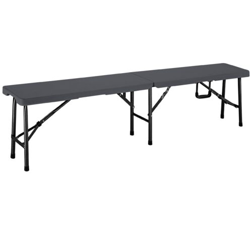 Set de 2 bănci pentru bere, plastic antracit, 180 cm