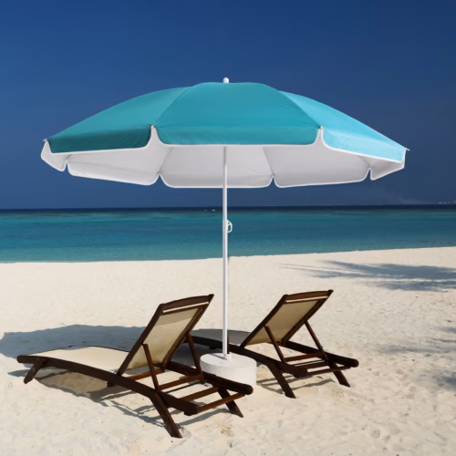 Umbrelă de soare Crete Turquoise 200 cm, protecție UV 50+, funcție de înclinare