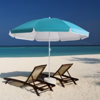 Umbrelă de soare Cyprus, turcoaz, 180 cm, protecție UV 50+, funcție de înclinare