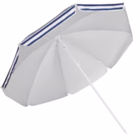 Umbrelă Crete, albastru/alb, 200 cm, protecție UV 50+, funcție de înclinare