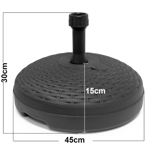 Suport pentru umbrele, aspect de poliratan antracit, Ø45cm