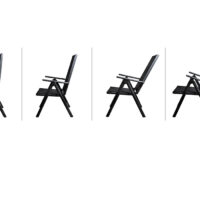 Set de scaune de grădină Bern, 7 piese, aluminiu antracit