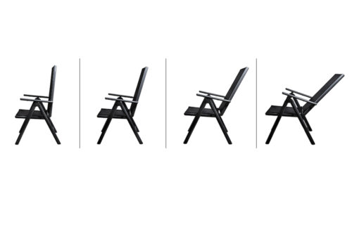 Set de scaune de grădină Bern, 7 piese, aluminiu antracit
