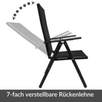 Set de scaune de grădină Bern, 9 piese, pentru 8 persoane, antracit, aluminiu, sticlă mată
