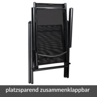 Set de scaune de grădină Bern, 9 piese, pentru 8 persoane, antracit, aluminiu, sticlă mată