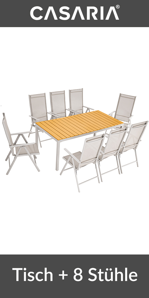 Set de scaune de grădină Bern, 9 piese, pentru 8 persoane, antracit, aluminiu, sticlă mată