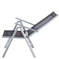 Set de masa cu scaune de grădină Bern, 9 piese, pentru 8 persoane, argintiu, aluminiu, sticlă mată