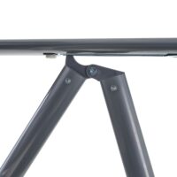 Set de masa cu scaune de grădină Bern, 9 piese, pentru 8 persoane, argintiu, aluminiu, sticlă mată