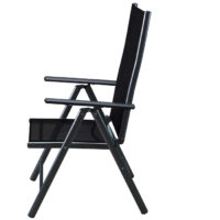 Set de scaune de grădină Bern, 7 piese, antracit, aluminiu, sticlă mată